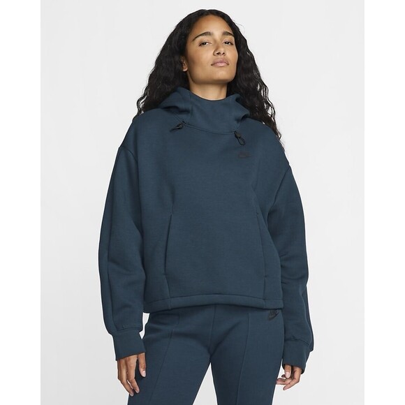 Nike Tops - NEW Nike Womens Size Small Armory Navy Active Tech Fleece Hooded Sweatshirt $130